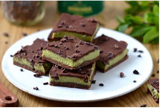 Moringa And Mint Chocolate Squares