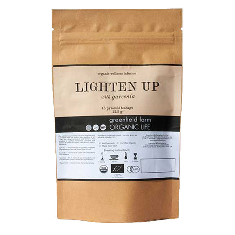 LIGHTEN UP WITH GARCINIA – Organic USDA Certified Herbal Infusion Tea [ Iramusu (Hemisdesmus Indicus), Ceylon Green Tea, Garcinia, Peppermint ]