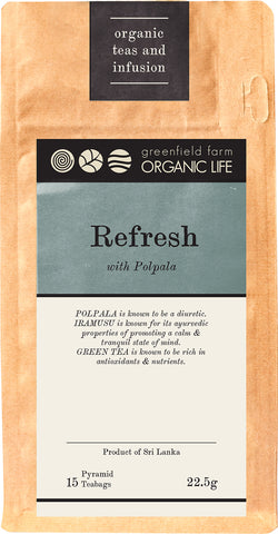 REFRESH WITH POLPALA – Organic USDA Certified Herbal Infusion Tea [ Polpala, Iramusu (Hemisdesmus Indicus), Ceylon Green Tea ]